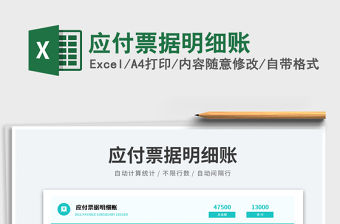 應(yīng)付票據(jù)明細(xì)賬