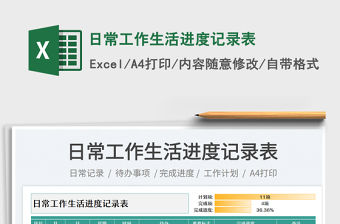 日常工作生活進度記錄表