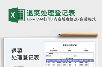 退菜處理登記表