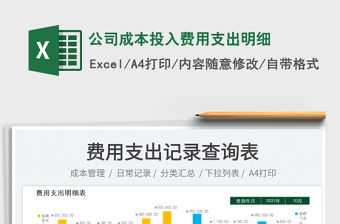 公司成本投入費用支出明細