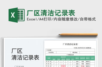 廠區(qū)清潔記錄表