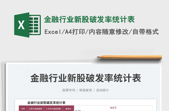 金融行業(yè)新股破發(fā)率統(tǒng)計(jì)表