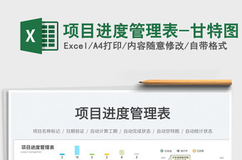 項(xiàng)目進(jìn)度管理表-甘特圖