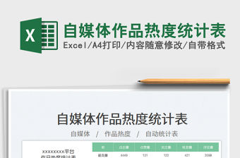 自媒體作品熱度統(tǒng)計(jì)表