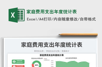 家庭費(fèi)用支出年度統(tǒng)計(jì)表