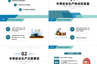 2022冬季安全生产培训PPT简约风冬季安全生产培训课件模板