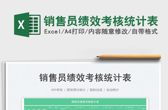 銷售員績(jī)效考核統(tǒng)計(jì)表