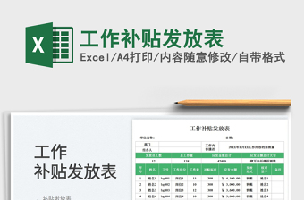 工作補(bǔ)貼發(fā)放表