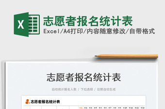 志愿者報名統(tǒng)計表