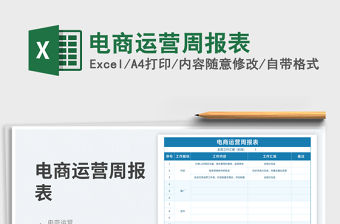 電商運(yùn)營周報(bào)表