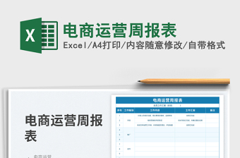 電商運營周報表