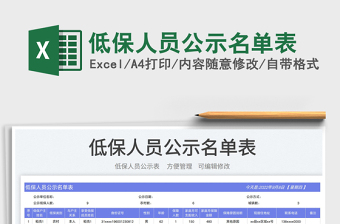 低保人員公示名單表
