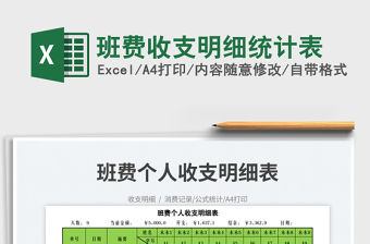 班費收支明細(xì)統(tǒng)計表