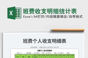班費(fèi)收支明細(xì)統(tǒng)計(jì)表