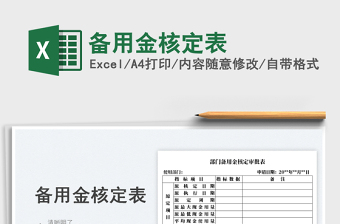 備用金核定表