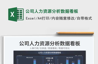 公司人力資源分析數據看板