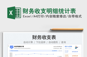 財(cái)務(wù)收支明細(xì)統(tǒng)計(jì)表