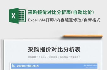 采購報(bào)價(jià)對比分析表(自動比價(jià))