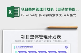 項目整體管理計劃表（自動甘特圖）
