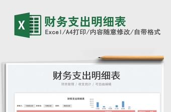 財務(wù)支出明細(xì)表