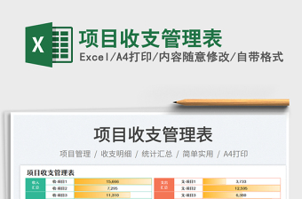 項目收支管理表