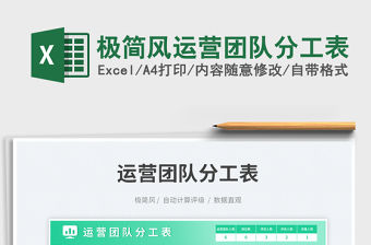 極簡(jiǎn)風(fēng)運(yùn)營(yíng)團(tuán)隊(duì)分工表