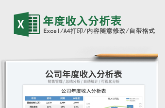 年度收入分析表