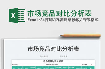 市場競品對比分析表