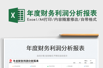 年度財(cái)務(wù)利潤分析報(bào)表