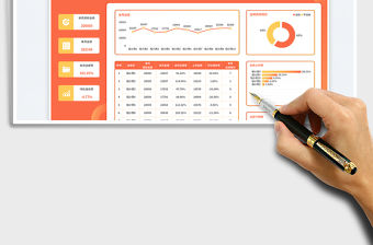 橙色漸變風環比銷售數據報表（月度）