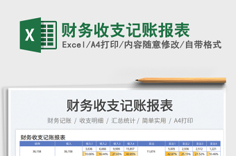 財(cái)務(wù)收支記賬報(bào)表