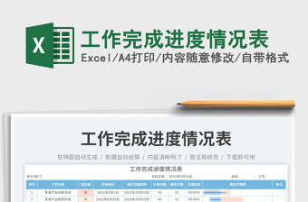 工作完成進(jìn)度情況表