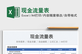現(xiàn)金流量表