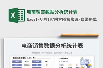 電商銷售數據分析統計表