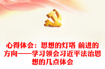 心得体会：思想的灯塔 前进的方向——学习领会习近平法治思想的几点体会