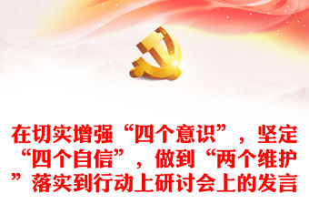 在切實(shí)增強(qiáng)“四個(gè)意識(shí)”，堅(jiān)定“四個(gè)自信”，做到“兩個(gè)維護(hù)”落實(shí)到行動(dòng)上研討會(huì)上的發(fā)言