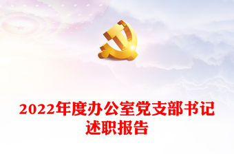 2022年度辦公室黨支部書記述職報告