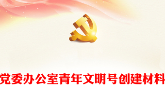 黨委辦公室青年文明號創(chuàng)建材料