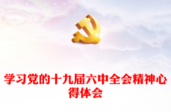 党的十九届六中全会精神心得体会