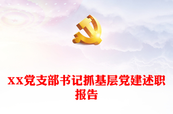 XX黨支部書記抓基層黨建述職報(bào)告