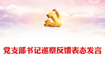 黨支部書記巡察反饋表態(tài)發(fā)言
