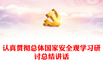 認(rèn)真貫徹總體國家安全觀學(xué)習(xí)研討總結(jié)講話