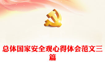 總體國家安全觀心得體會范文三篇