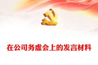 在公司務(wù)虛會上的發(fā)言材料