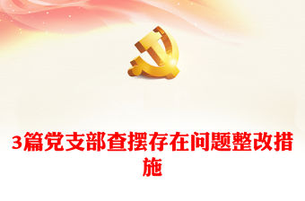 3篇黨支部查擺存在問題整改措施