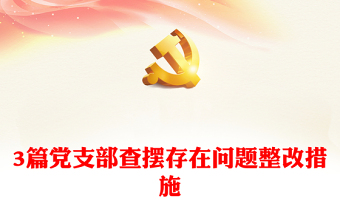 3篇黨支部查擺存在問題整改措施
