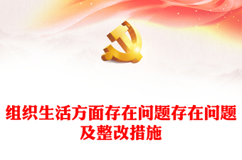 組織生活方面存在問題存在問題及整改措施