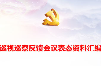 巡視巡察反饋會議表態資料匯編