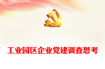 工業(yè)園區(qū)企業(yè)黨建調(diào)查思考