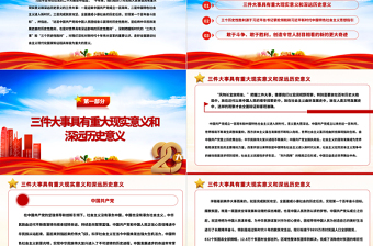 2022深刻把握新時代十年的三件大事與三個歷史性勝利PPT大氣黨建風黨員干部學習教育專題黨課黨建課件